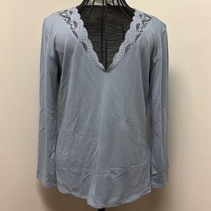 Waffle V-Neck Top